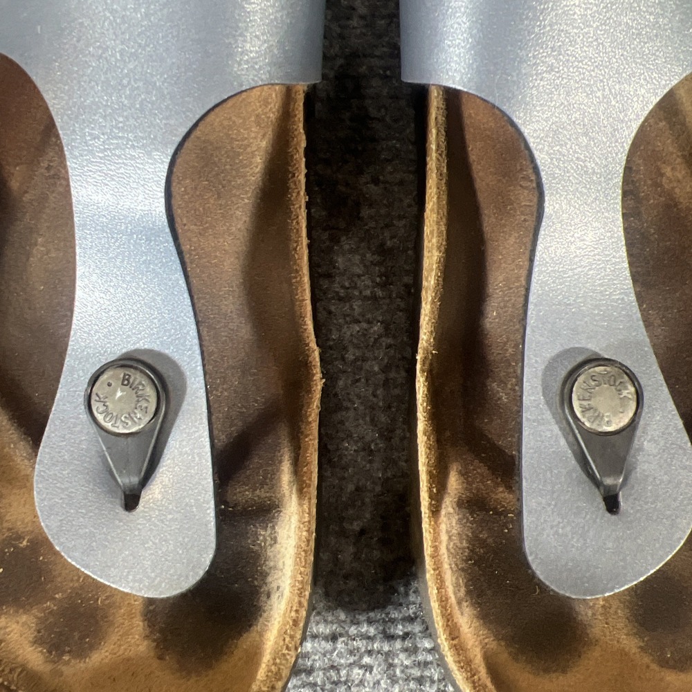 Birkenstock Gizeh - Birko-Flor Metallic Blue Sandals EU 38/ US 7.5 - Picture 14 of 15